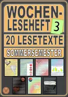 Vorschau - Unterrichtsreihen - WOCHENLESEHEFT (3. Klasse - SoSe) - 20 Texte zum Leseverständnis mit Arbeitsblättern (inkl. Lösungen) - Deckblatt
