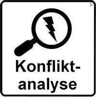 Vorschau - selbst erstellte Cliparts/Grafiken - Konfliktanalyse als Methode in der Konfliktorientierung - Deckblatt