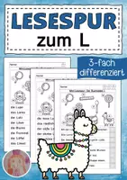 Vorschau - Arbeitsblätter - Lesespur Buchstabeneinführung L - Deckblatt