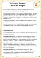 Vista previa - Manualidades / Dibujos para colorear - La flauta mágica - Tideres de dedo para la clase de música - página 1