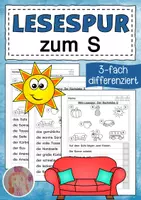 Vorschau - Arbeitsblätter - Lesespur Buchstabeneinführung S - Deckblatt