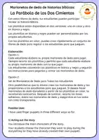 Vista previa - Manualidades / Dibujos para colorear - La Parábola de los Dos Cimientos - Marionetas de dedo de historias bíblicas - página 1