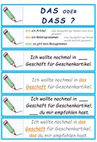 Vorschau - Aufgabenkarten - Deutsch: das oder dass - Übungskarten - Seite 1