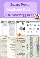 Vorschau - Arbeitsblätter - Englisch: Escape Room Easter "The Easter egg hunt" (editierbar), für Präsenzunterricht - Deckblatt