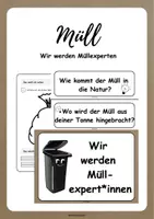 Vorschau - Mal- und Bastelvorlagen - Materialpaket Müll - Deckblatt