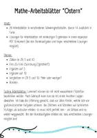 Vorschau - Arbeitsblätter - Mathe - Arbeitsblätter für Kindergarten und Anfangsunterricht (Ostern) - Seite 1