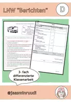 Vorschau - Test - LNW/ Klassenarbeit ein Bericht schreiben - Deckblatt