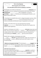 Vorschau - Arbeitsblätter - Lückentext - Fill in the Blanks - Stereotypes - Seite 1