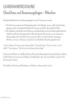 Vorschau - Arbeitsblätter - Märchen - Checkliste und Bewertungsbogen - Seite 1