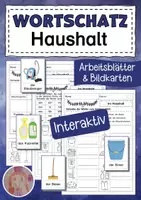Vorschau - Interaktives Material - Wortschatz zum Thema Haushalt interaktiv üben - Deckblatt