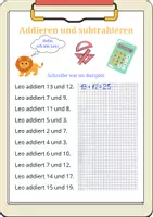 Vorschau - Arbeitsblätter - Mathe DaZ (Addition und Subtraktion) - Seite 1