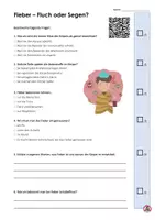 Vorschau - Arbeitsblätter - Klassenarbeit Hörverstehen Deutsch -Fieber, Fluch oder Segen? - Seite 3