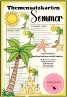 Vorschau - Arbeitsblätter - Themensätze "Sommer" (Satzglieder, Wortarten, Zeitformen, Rechtschreibung) - Deckblatt