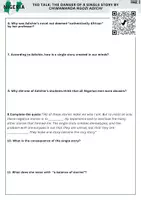 Vorschau - Arbeitsblätter - Nigeria- Aufgaben zu "Danger of a single story" von Adichie - Seite 2