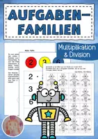 Vorschau - Arbeitsblätter - Aufgabenfamilien Multiplikation Division - Deckblatt