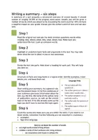 Vorschau - Arbeitsblätter - How to write a summary - six steps to success - Deckblatt
