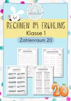 Vorschau - Arbeitsblätter - Rechnen im Frühling - Zahlenraum 20 - Arbeitsblätter - Deckblatt