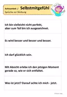 Vorschau - Arbeitsblätter - Achtsamkeit & Selbstmitgefühl - 40 Sprüche zur Stärkung - Seite 1