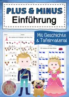 Vorschau - Arbeitsblätter - Prinzessin und Prinz Plus mit Mops Minus - Einführung von Plus und Minus im Zahlenraum 10 - Deckblatt
