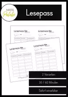 Vorschau - Arbeitsblätter - Lesepass Raupe Leseraupe Lesemotivation - Deckblatt