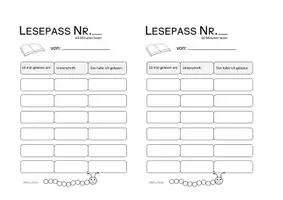 Vorschau - Arbeitsblätter - Lesepass Raupe Leseraupe Lesemotivation - Seite 3