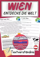Vorschau - Unterrichtsreihen - Wien Leseförderung Lesespiel Textverständnis 4 Klasse Text lesen Klasse 3 Entdecke die Welt - Deckblatt