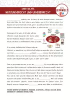Vorschau - Arbeitsblätter - Lückentext Nutzungsrecht und Urheberrecht - Deckblatt