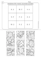 Vorschau - Arbeitsblätter - Rechenpuzzle Ostern, Ostereier, ZR10, Addition, Subtraktion - Seite 2