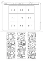 Vorschau - Arbeitsblätter - Rechenpuzzle Ostern, Ostereier, ZR10, Addition, Subtraktion - Seite 3
