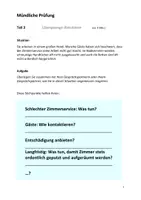Vorschau - Test - DTB B2 - 20 Aufgaben: Mündliche Prüfung, Teil 3 - Deckblatt