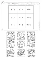 Vorschau - Arbeitsblätter - Rechenpuzzle Ostern, Ostereier, ZR20, Addition, Subtraktion - Seite 1