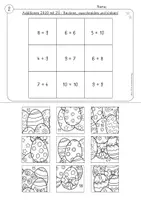 Vorschau - Arbeitsblätter - Rechenpuzzle Ostern, Ostereier, ZR20, Addition, Subtraktion - Seite 2