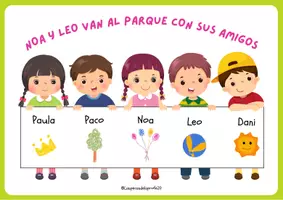 Vista previa - Unidades / Secuencias / Situaciones de Aprendizaje - Cuento y actividades: Noa y Leo van al parque con sus amigos - página 2