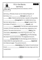 Vorschau - Arbeitsblätter - Lückentext - Fill in the Blanks - Germany - Seite 2