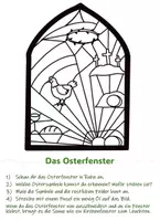 Vorschau - Mal- und Bastelvorlagen - Das Osterfenster, Fensterbild mit Ostersymbolen - Deckblatt