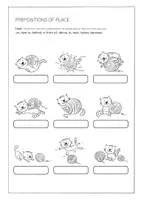 Vorschau - Arbeitsblätter - Prepositions of Place Worksheet - Cat Edition - Seite 1