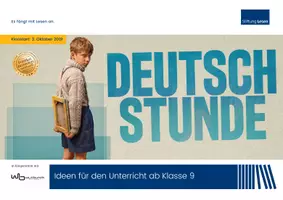Vorschau - Arbeitsblätter - DEUTSCHSTUNDE- Unterrichtsmaterial von STIFTUNG LESEN - Deckblatt
