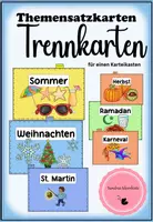 Vorschau - Arbeitsblätter - Trennkarten zu den Themensätzen "Jahreszeiten und Feste" - Deckblatt