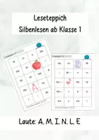 Vorschau - Arbeitsblätter - Leseteppich/Silbenteppich 1 ab Klasse 1 - Silbenlesen - Deckblatt