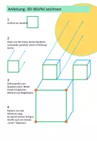 Vorschau - Arbeitsblätter - 3 Anleitungen (Würfel Regal Buchstabe) 3D Parallelperspektive Isometrie - Seite 2