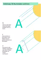 Vorschau - Arbeitsblätter - 3 Anleitungen (Würfel Regal Buchstabe) 3D Parallelperspektive Isometrie - Seite 3