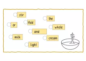Vorschau - Arbeitsblätter - Jumbled Sentences für Young World 4, Unit 1. Thema: food - Seite 2
