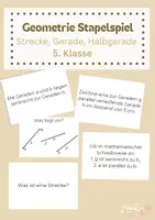 Vorschau - Spiele - Stapelspiel Geometrie: Strecke, Gerade, Halbstrecke - Deckblatt