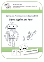Vorschau - Spiele - Phonologische Bewusstheit - Silben hüpfen mit Robi Roboter - Deckblatt