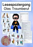Vorschau - Arbeitsblätter - Berufe Lesespaziergang - Deckblatt