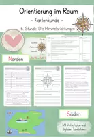 Vorschau - Unterrichtsreihen - Kartenkunde: 6.Stunde - Die Himmelsrichtungen - Deckblatt