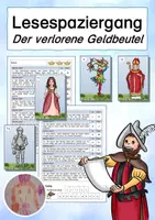 Vorschau - Arbeitsblätter - Lesespaziergang Mittelalter - Deckblatt