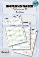 Vorschau - Aufgabenkarten - Kopfrechentandem im ZR 10 - Addition - Deckblatt