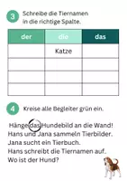 Vorschau - Arbeitsblätter - Namenwörter und ihre Begleiter/Einzahl und Mehrzahl - Seite 3