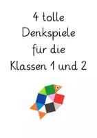 Vorschau - Spiele - 4 tolle Denkspiele für die Klassen 1 und 2 - Deckblatt